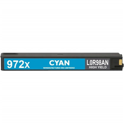 Compatible HP 972X L0R98AN Cyan PageWide Ink Cartridge High Yield for PageWide 452 477 552 577