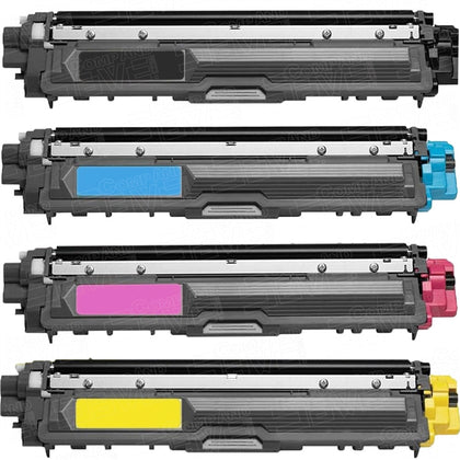 Brother TN221 TN225 (TN-221 TN-225) Compatible Toner Cartridge Combo BK/C/M/Y