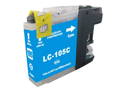 Brother LC105C Compatible Cyan Ink Cartridge High Yield