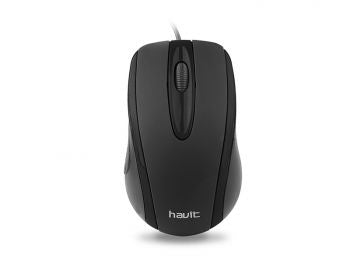 Havit MS753 Wired USB Optical Mouse, 1000DPI - Black