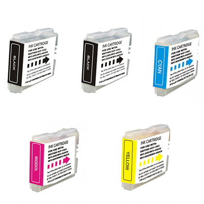 Compatible Brother LC51 Black/Cyan/Magenta/Yellow Ink Cartridge 1 set + 1 black combo