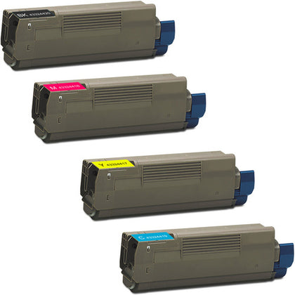 Okidata 43324420 43324419 43324418 43324417 Compatible Toner Cartridge Combo BK/C/M/Y