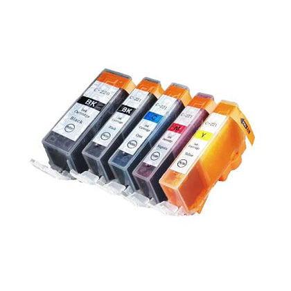 Canon PGI-220BK + CLI-221BK/C/M/Y Compatible Ink Cartridge Combo