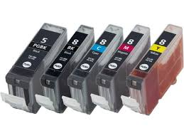 Canon PGI-5BK + CLI-8BK/C/M/Y Compatible Ink Cartridge Combo