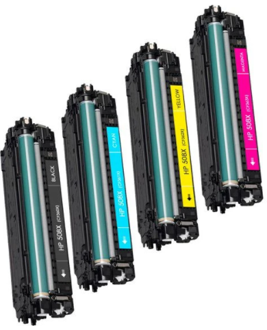 Compatible HP 508X CF360X CF361X CF363X CF362X Toner Cartridge Combo High Yield BK/C/M/Y