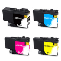 Brother LC3033 XXL Compatible Ink Cartridge Combo Extra High Yield BK/C/M/Y