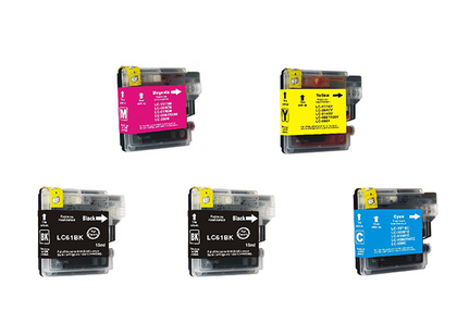 Brother LC61 Compatible Ink Cartridge Combo 1set+1bk