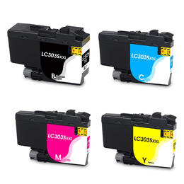 Brother LC3035XXL Compatible Ink Cartridge Combo Extra High Yield BK/C/M/Y